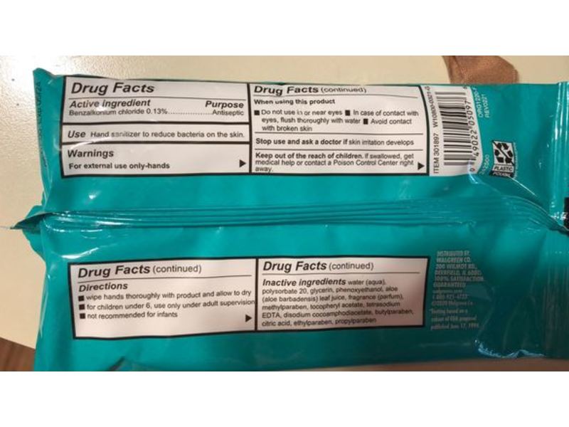 Walgreens Antibacterial Hand Wipes, Fresh Scent, 15 Count