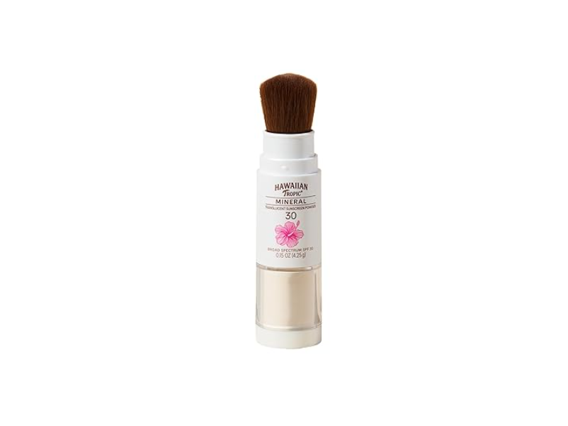 Hawaiian Tropic Mineral Translucent Powder Sunscreen Brush, SPF 30, 0.15 fl oz/4.25 g