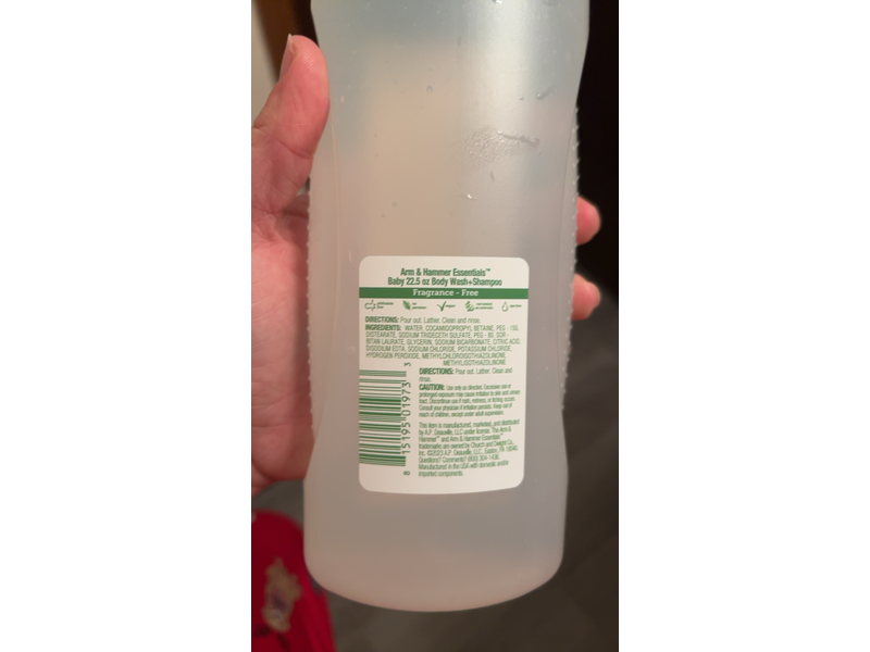 Arm & Hammer Baby Body Wash & Shampoo, 22.5 fl oz/665 mL
