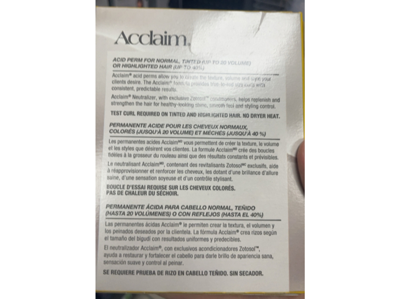 Zotos Acclaim Acid Perm, Regular, 1 Application, Pack Of 4