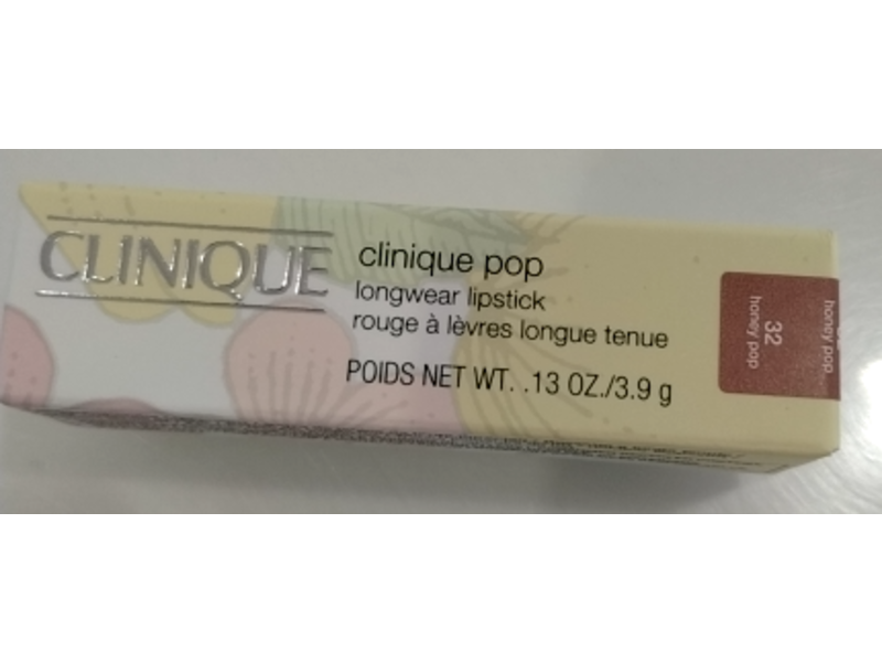 Clinique Pop Longwear Lipstick, 32 Honey Pop, 0.13 oz/3.9 g
