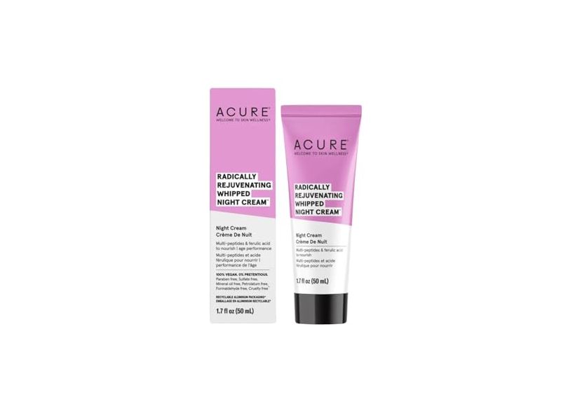 Acure Radically Rejuvenating Whipped Night Cream, 1.7 fl oz/ 50 mL