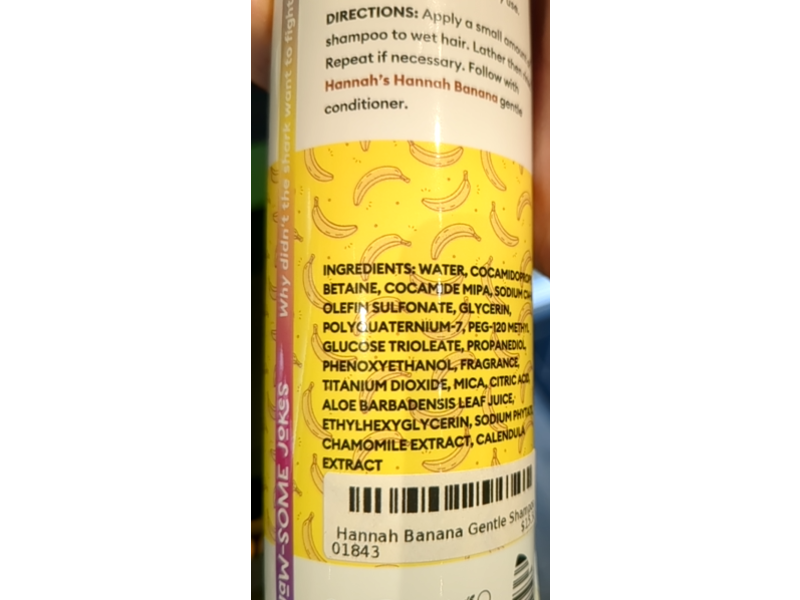 Sharkey's Kids Gentle Shampoo, Hannah Banana, 10 fl oz/295 mL