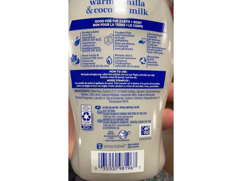 Softsoap Deeply Moisturizes Hand Soap, Warm Vanilla & Coconut Milk, 11.25 fl oz/332 mL