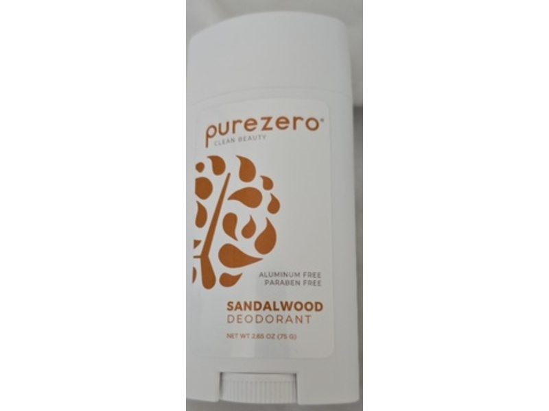 Purezero Deodorant, Sandalwood, 2.65 oz/75 g