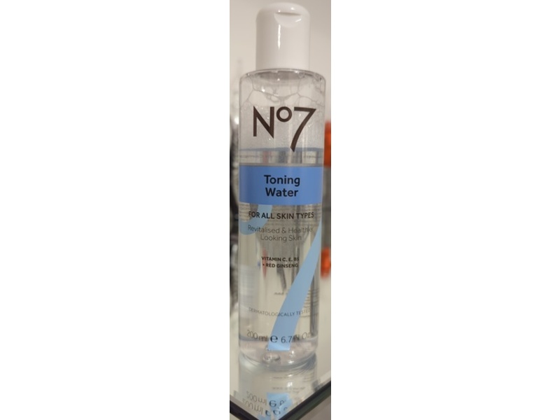 No7 Toning Water, Vitamin C, E B3 + Red Ginseng, 6.7 fl oz/200 mL