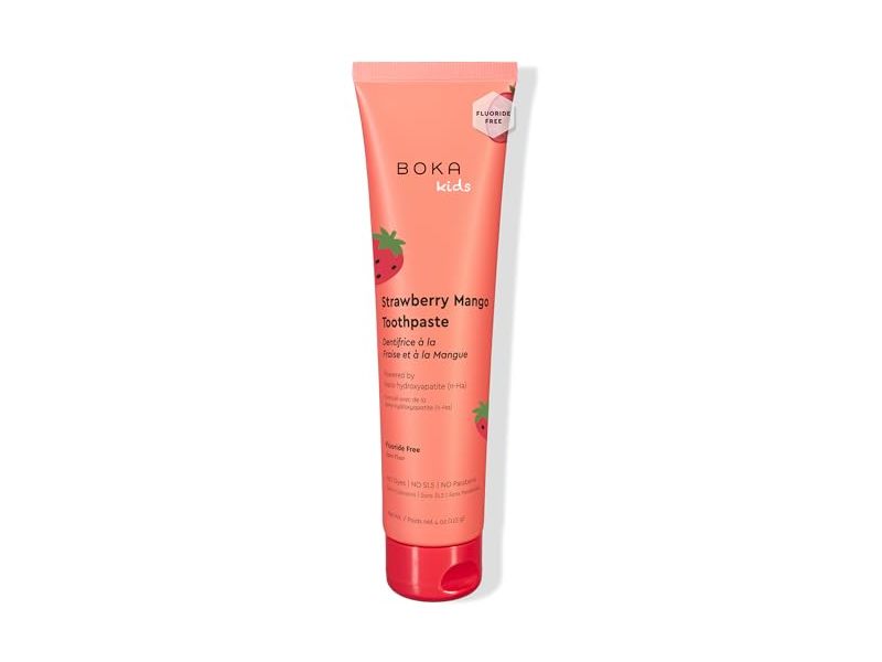 Boka Kids Fluoride Free Toothpaste, Strawberry Mango Flavor, 4 oz/113 g