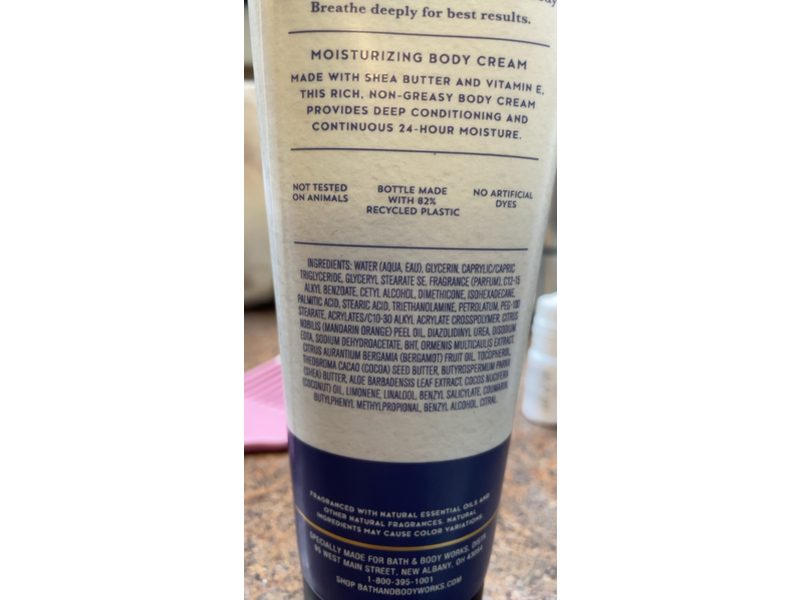 Bath & Body Works Aromatherapy Moisturizing Body Cream, Chamomile Bergamot, Sleep, 8 oz/226 g