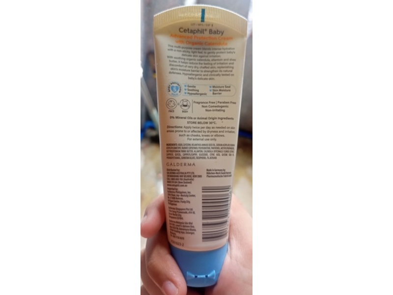 Cetaphil Baby Advanced Protection Cream, Organic Calendula & Shea Butter, 85 g