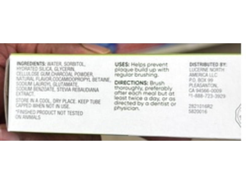 Open Nature Active Charcoal Fluoride Whitening Toothpaste, Mint, 4.8 oz/136 g