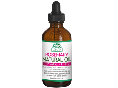 Okay Rosemary Natural Oil, Biotin, 4 oz/118 mL