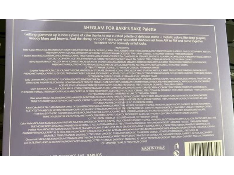 Sheglam Eye Shadow Palette, For Bake's Sake Palette, 0.47 oz/13.2 g