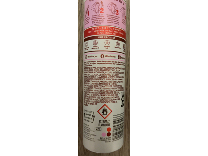 Batiste Volumizing Dry Shampoo, 4.23 oz/120 g