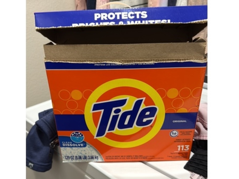 Tide Powder Laundry Detergent, Original, 113 Loads, 129 oz/3.66 kg,