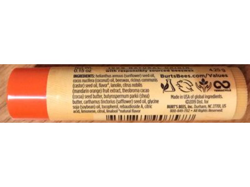 Burt's Bees Moisturising Lip Balm, Sweet Mandarin, 0.15 oz/4.2 g