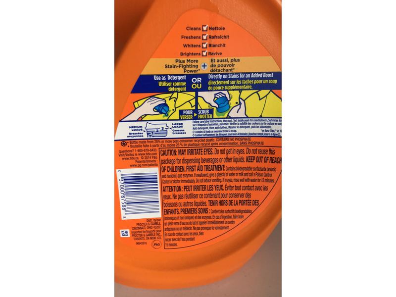 Tide + Ultra Stain Release Detergent, Original, 48 Loads, 92 fl oz/2.72 L