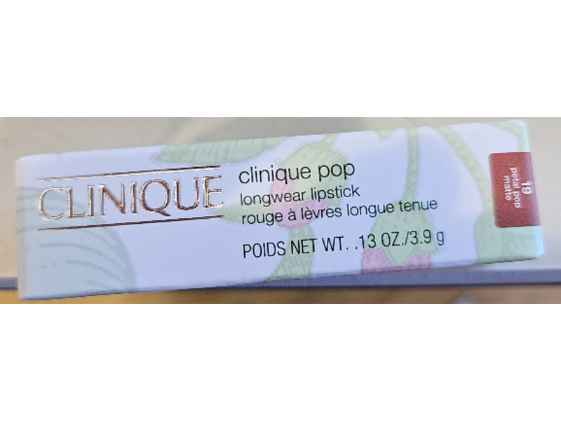 Clinique Pop Longwear Lipstick, 19 Petal Pop Matte, 13 oz/3.9 g
