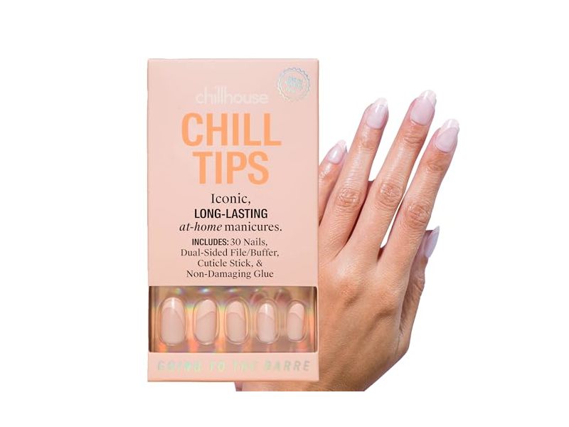 Chillhouse Chill Tips Iconic Long Lasting Nail Art Manicure, Going to the Barre, 30 Nails