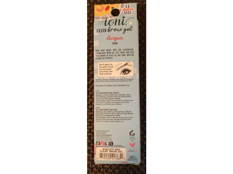 Ioni Licqua Brow Gel, Clear, 0.10 fl oz/3 mL