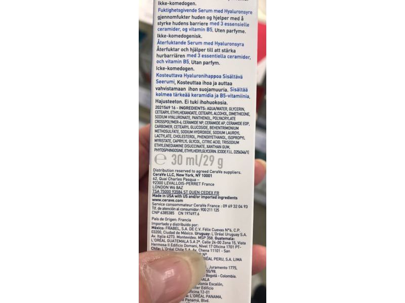 CeraVe Hydrating Serum, Hyaluronic Acid, 1 oz/30 m