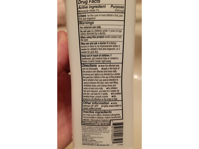 Arm & Hammer Medicated Athlete's Foot Powder, 3.5 oz/99 g