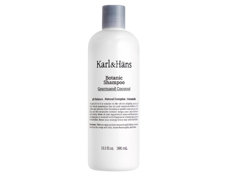Karl&Hans Botanic Shampoo, Gourmand Coconut, 13.2 fl oz/390 mL
