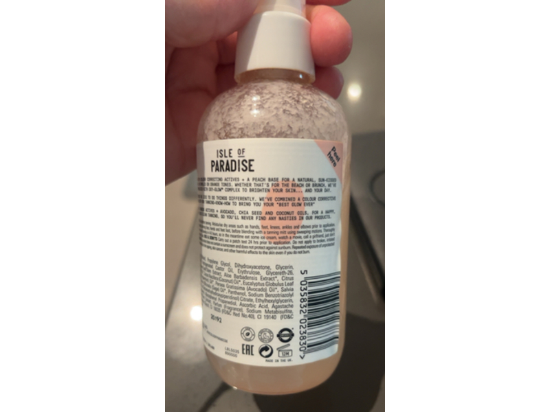 Isle Of Paradise Light Self-Tanning Water, 6.76 fl oz/200 mL