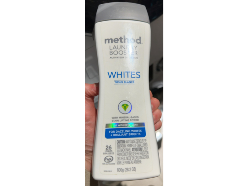 Method Laundry Booster, Whites, 26 Loads, 28.2 oz/800 g, Pack Of 2