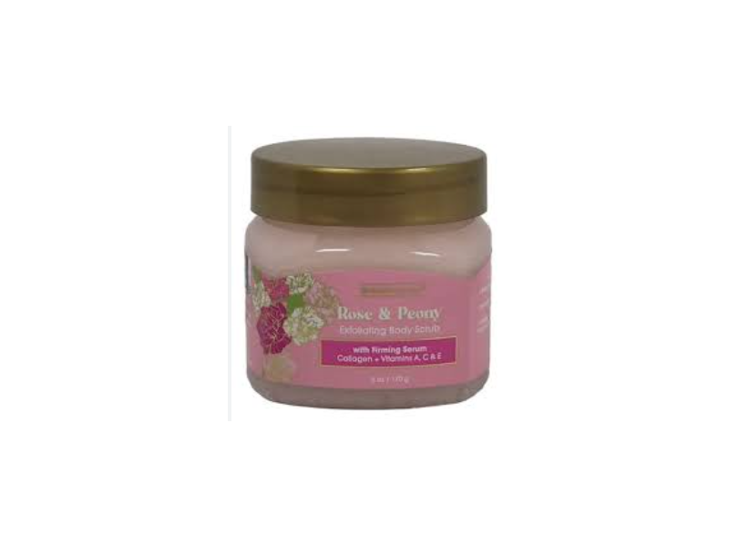 Global Beauty Care Exfoliating Body Scrub, Rose & Peony, 6 oz/170 g