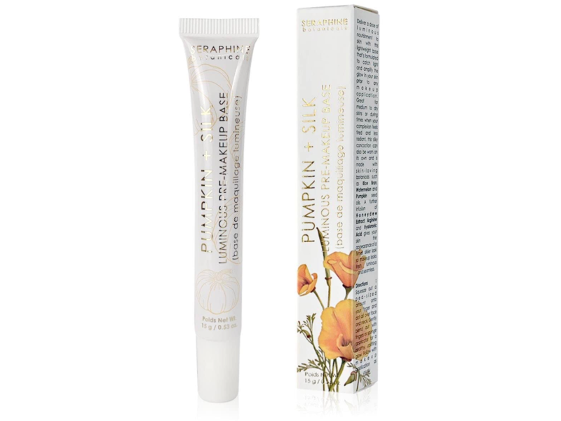 Seraphine Botanicals Luminous Pre-Makeup Base, Pumpkin + Silk, 0.53 oz/15 g