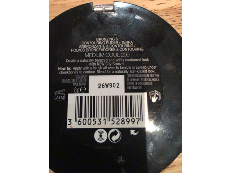 Maybelline New York Bronzer & Contour Powder, Medium Cool 200, 8 g