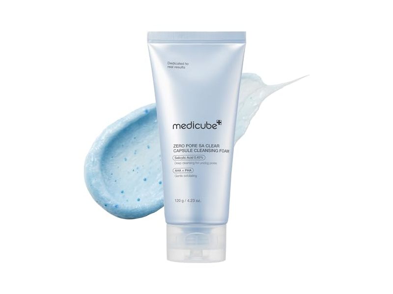 Medicube Zero Pore Capsule Cleansing Foam, Salicylic Acid 0.45% & AHA + PHA, 4.23 oz/120 g