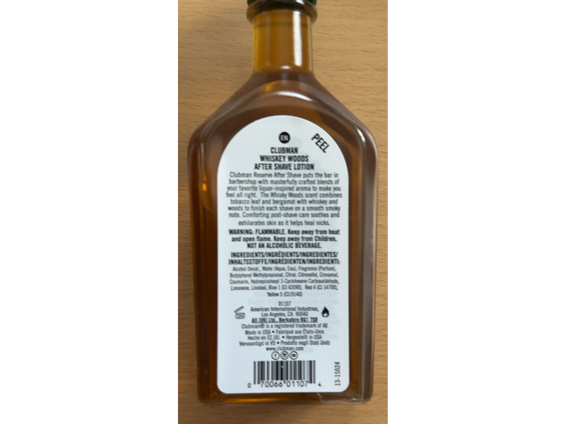 Clubman Pinaud Reserve After Shave, Whiskey Woods, 6 fl oz/177 mL