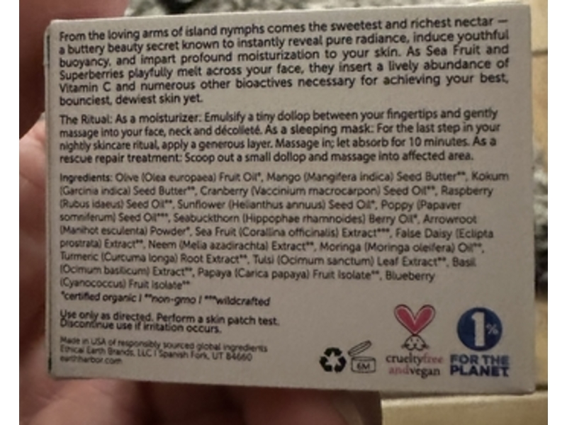 Earth Harbor Nymph Nectar Superfruit Radiance Balm, 1 fl oz/30 mL