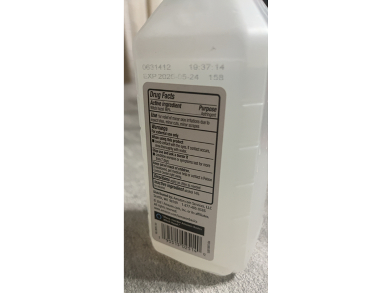 Amazon Basics Astringent, Witch Hazel, 16 fl oz/473 mL