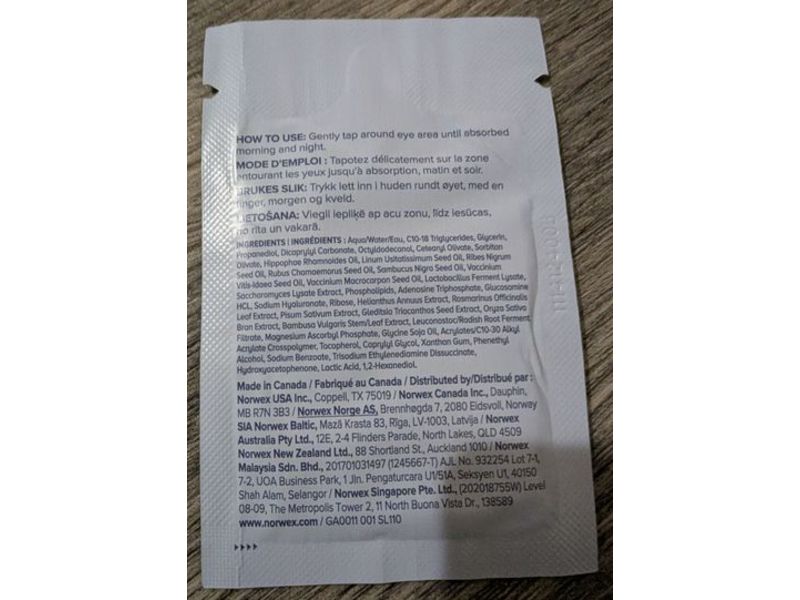 Norwex Renewing Eye Cream, 0.07 fl oz/2 mL