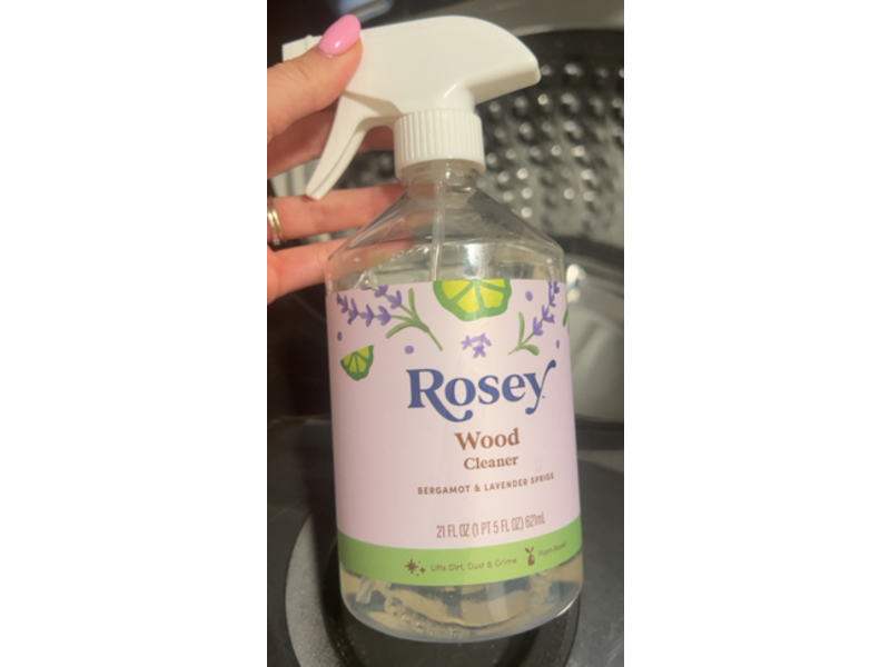 Rosey Wood Cleaner, Bergamot & Lavender Springs, 21 fl oz/621 mL