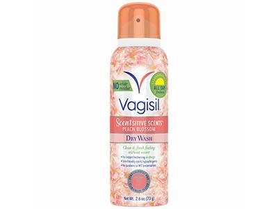 Vagisil Scentsitive Scents Dry Wash, Peach Blossom, 2.6 oz/73 g