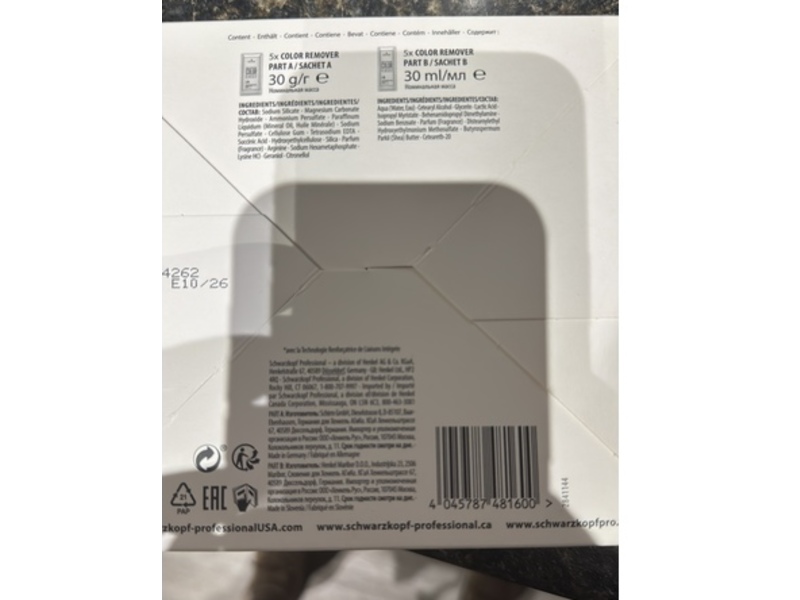 Schwarzkopf Professional Bond Enforcing Color Remover Set, 5 Count