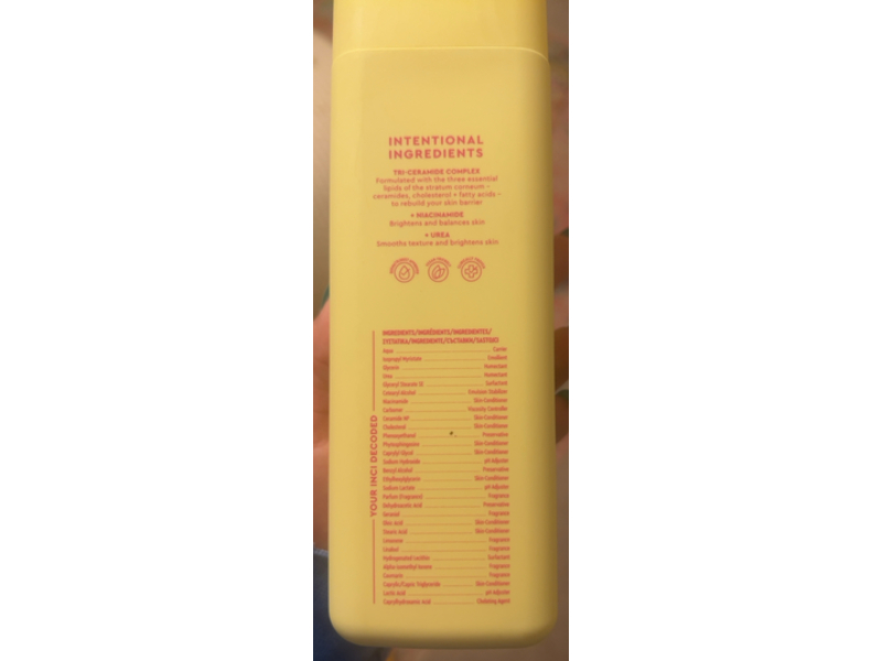 Byoma Brightening Body Lotion, Tri-Ceramide Complex + Niacinamide + Urea, 13.52 fl oz/400 mL