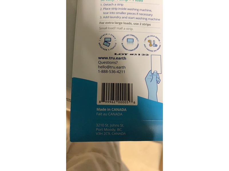 Tru Earth Eco-strips Laundry Detergent, Fresh Linen, 64 Loads