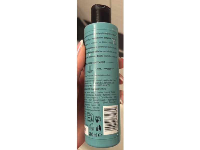 Schwarzkopf Gliss Scalp Balance Gentle Shampoo, Panthenol & Biotin, 200 mL