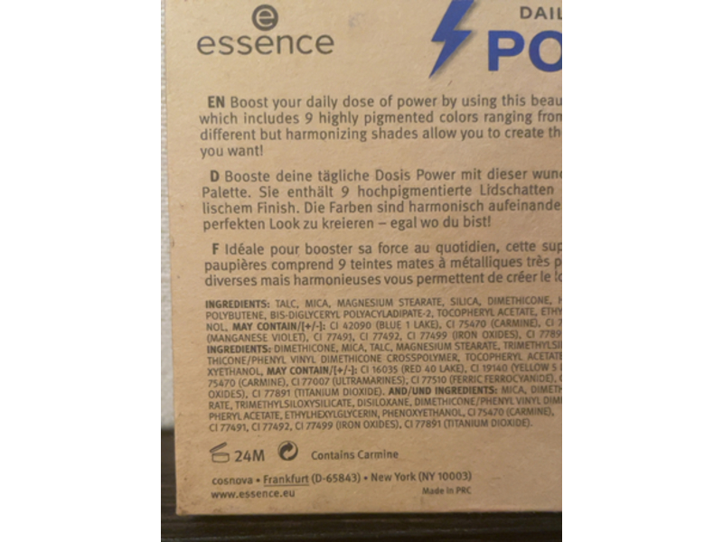 Essence Daily Eyeshadow Palette, Dose Of Power, 0.22 fl oz/6.3 g