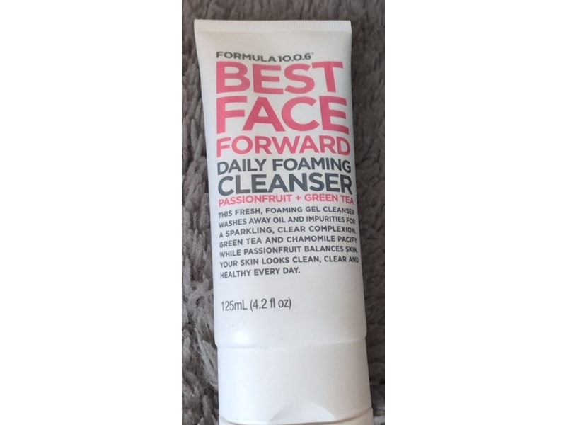 Formula 10.0.6 Best Face Forward Daily Foaming Cleanser, Passionfruit + Green Tea, 4.2 fl oz/125 mL