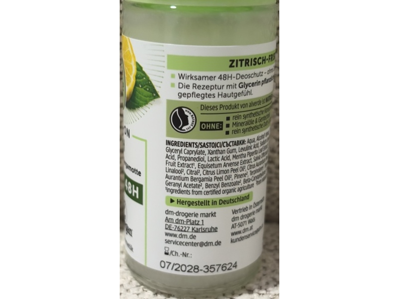 Alverde Deo Roll-On, Fresh, 50 mL