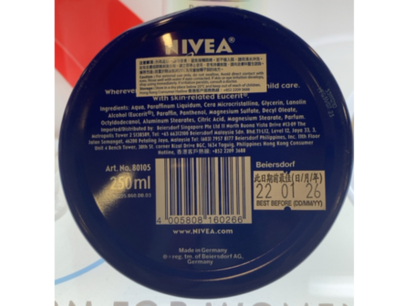Nivea Cream, 8.45 oz/250 mL, Pack Of 2