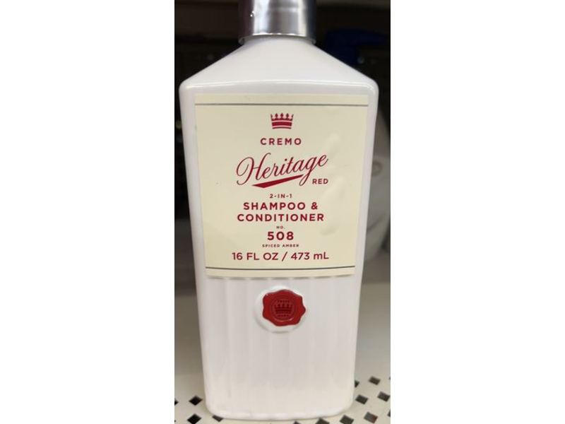 Cremo Heritage Red 2-In-1 Shampoo & Conditioner, No 508, 16 fl oz/473 mL