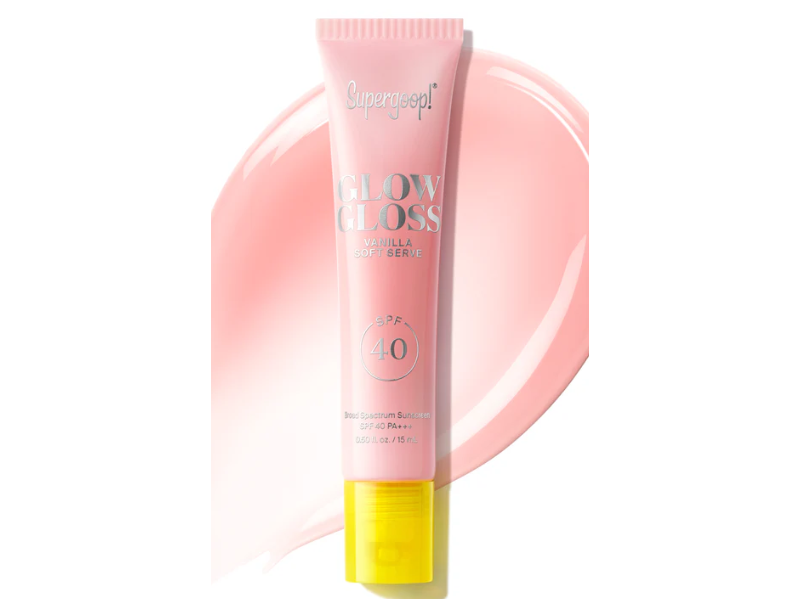 Supergoop Glow Gloss Lip Balm, Vanilla Soft Serve SPF 40, 0.50 fl oz/15 mL