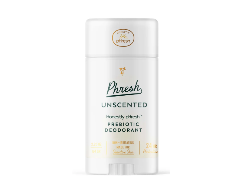 Honestly pHresh Prebiotic Deodorant, Unscented, 2.25 oz/64 g