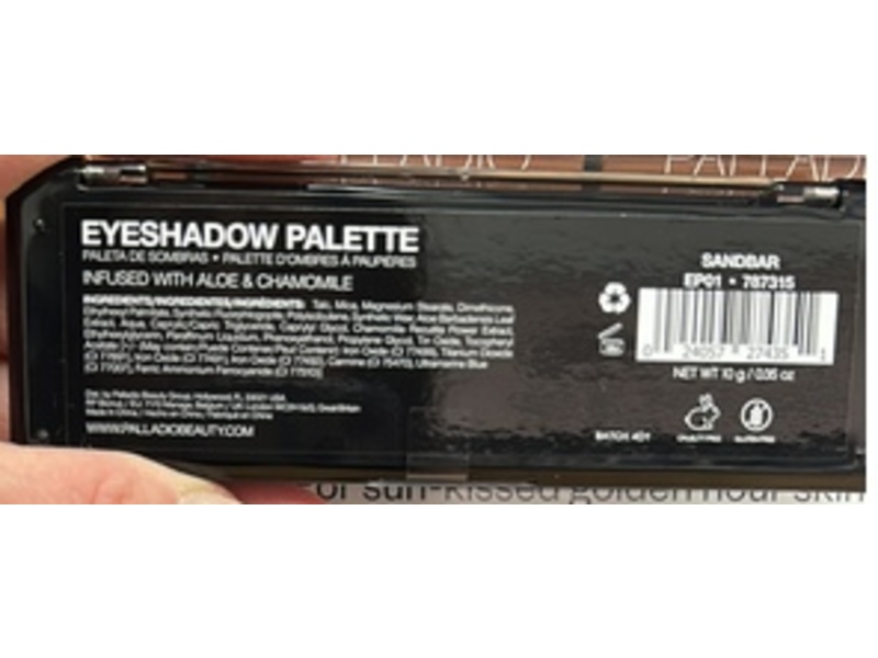 Palladio Eyeland Vibes Eyeshadow Palette, Sandbar, 0.35 oz/10 g